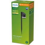 Philips Fyve vinklet solcellelampe med ultraeffektiv LED 200lm svart