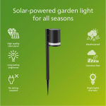 Philips Fyce Solar hagelampe - rett, ultraeffektiv LED 200lm svart Philips Fyce Solar hagelampe - rett, ultraeffektiv LED 200lm svart