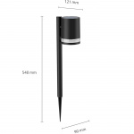 Philips Fyce Solar hagelampe - rett, ultraeffektiv LED 200lm svart Philips Fyce Solar hagelampe - rett, ultraeffektiv LED 200lm svart