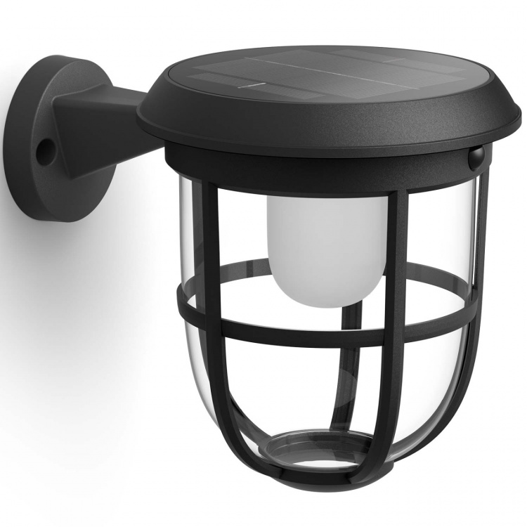 Philips Radii solcellevegglampe med ultraeffektiv LED 250lm svart