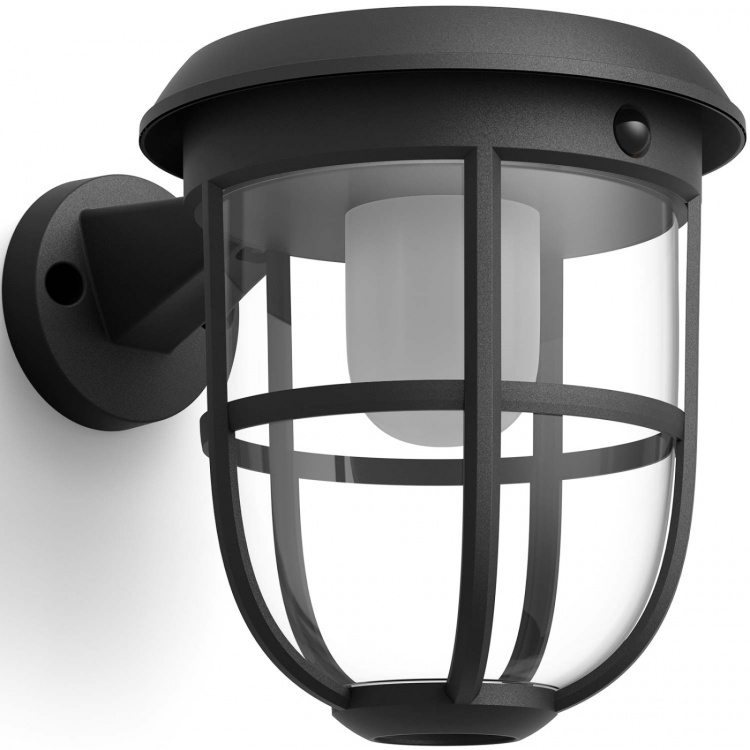 Philips Radii solcellevegglampe med ultraeffektiv LED 250lm svart Philips Radii solcellevegglampe med ultraeffektiv LED 250lm svart