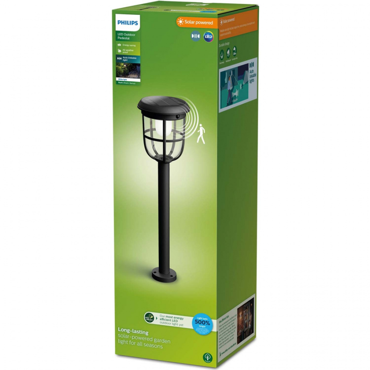 Philips Radii Solcell Ultra Efficient LED-hagebelysning 250lm svart