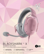 Razer Blackshark V2 X Gaming-hodetelefoner, rosa
