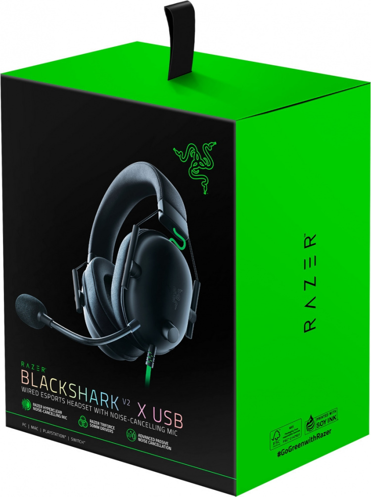 Razer Blackshark V2 X USB-spillhodesett