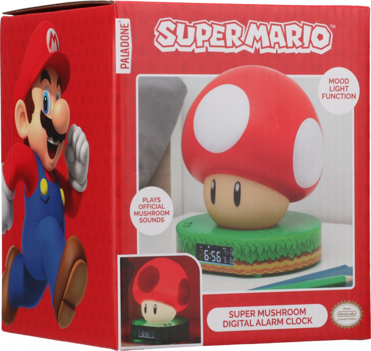 Paladone mushroom vekkerklokke