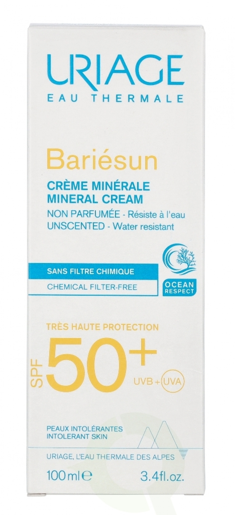 Uriage Bariesun Mineral Cream SPF50+ 100 ml Intolerant Skin
