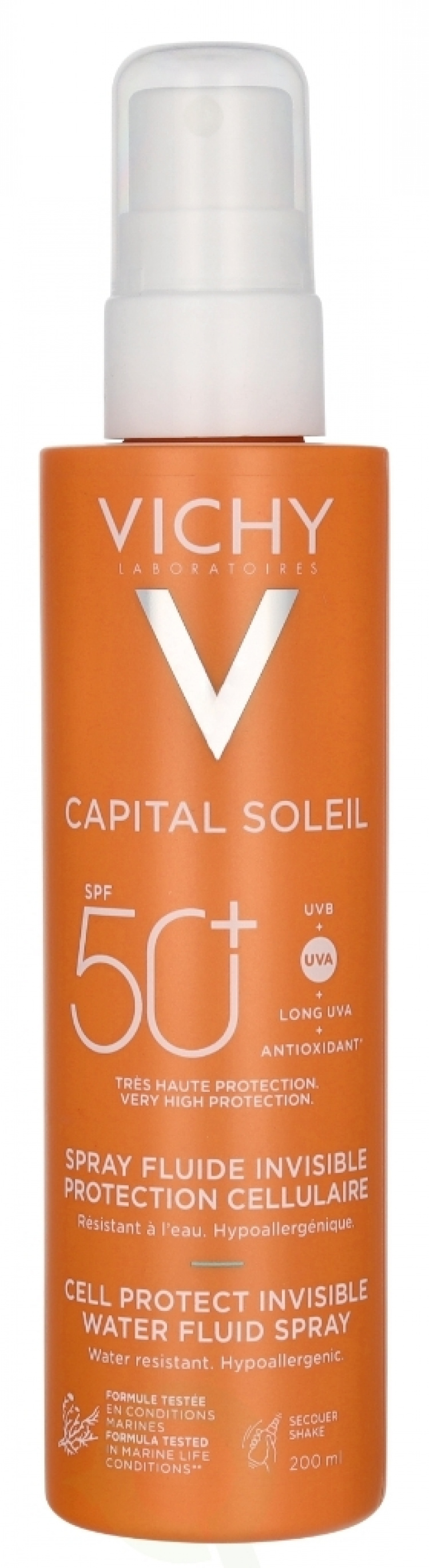 Vichy Capital Soleil Cell Protect Water Fluid Spray SPF50+ 200 ml