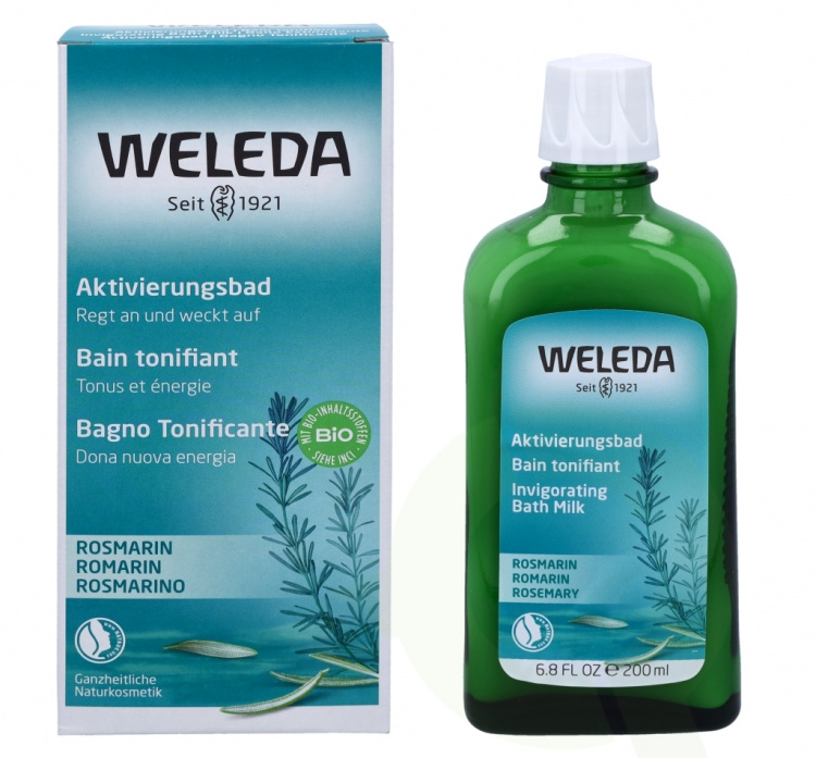Weleda Rosmarin oppkvikkende bademelk 200 ml