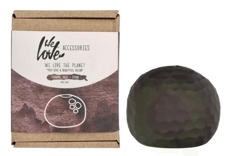 We Love The Planet Vase For Diffuser Sticks 1 Piece Stone - Black