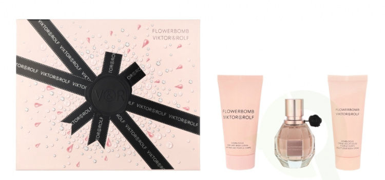 Viktor & Rolf Flowerbomb Giftset 120 ml Edp Spray 30ml/Body Lotion 50ml/Body Ceam 40ml
