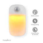 Nedis Plug-In LED Night Light | Bevegelsessensor | Dag/natt sensor | 0.55 W | 11 lm | Varm Hvit Nedis Plug-In LED Night Light | Bevegelsessensor | Dag/natt sensor | 0.55 W | 11 lm | Varm Hvit