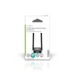 Nedis Network Dongle | Wi-Fi | AC1200 | 2.4/5 GHz (Dual Band) | USB3.0 | Wi-Fi hastighet totalt: 1200 Mbps | Windows 10 / Windows 11 / Windows 8