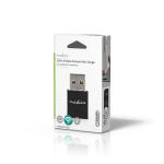 Nedis Network Dongle | Wi-Fi | N300 | 2.4 GHz | USB2.0 | Wi-Fi hastighet totalt: 300 Mbps | Windows 10 / Windows 11 / Windows 8 Nedis Network Dongle | Wi-Fi | N300 | 2.4 GHz | USB2.0 | Wi-Fi hastighet totalt: 300 Mbps | Windows 10 / Windows 11 / Windows 8