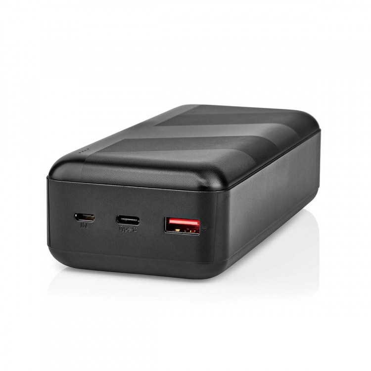 Nedis Power Bank | 32000 mAh | 2.4 / 3.0 / 3.25 A | Antall utganger: 2 | Utgangstilkobling: 1x USB-A / 1x USB-C™ | Inngangstilkobling: 1x Micro USB / 1x USB-C™ | PD3.0 45W / PD3.0 65W | Lithium-Polymer Nedis Power Bank | 32000 mAh | 2.4 / 3.0 / 3.25 A | Antall utganger: 2 | Utgangstilkobling: 1x USB-A / 1x USB-C™ | Inngangstilkobling: 1x Micro USB / 1x USB-C™ | PD3.0 45W / PD3.0 65W | Lithium-Polymer