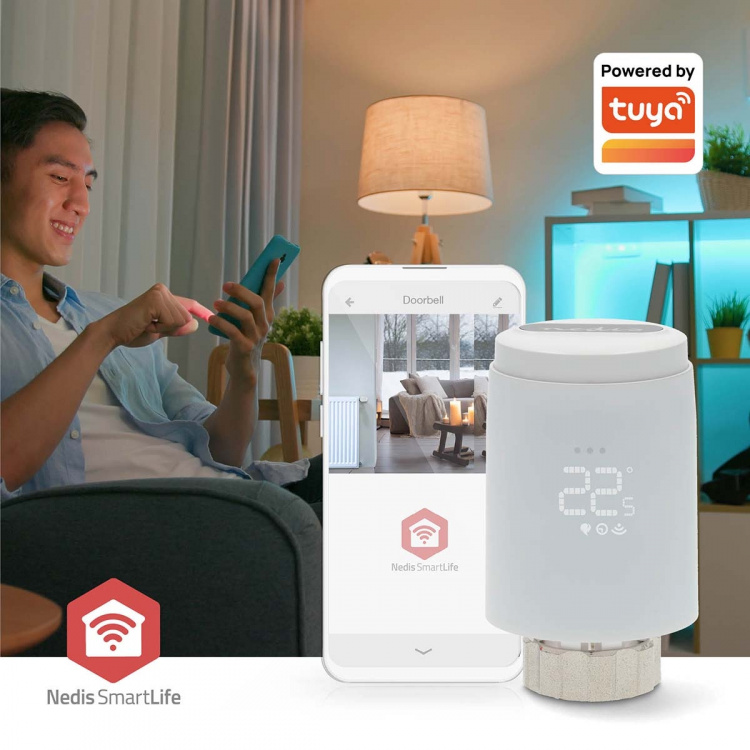 Nedis SmartLife Radiatorkontroll | Zigbee 3.0 | Batteri drevet | LED | Android™ / IOS Nedis SmartLife Radiatorkontroll | Zigbee 3.0 | Batteri drevet | LED | Android™ / IOS