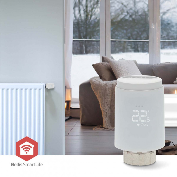 Nedis SmartLife Radiatorkontroll | Zigbee 3.0 | Batteri drevet | LED | Android™ / IOS Nedis SmartLife Radiatorkontroll | Zigbee 3.0 | Batteri drevet | LED | Android™ / IOS
