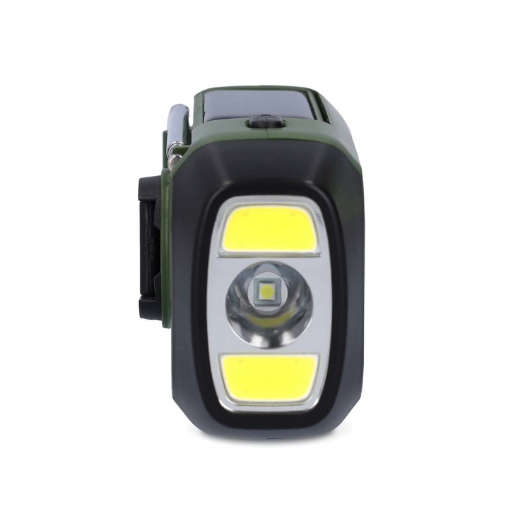 Nedis Nødradio | Bærbar design | DAB+ / FM | Batteri drevet / Hånd sveiv / Solar Powered / USB-Strøm | Vekkeklokke funksjon | Grøn / Sort