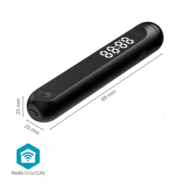 Nedis SmartLife hoppetau | Bluetooth® | Dual Hall sensor | LED | PVC | 3.00 m | Snøreveske / Trådløse baller | Sort