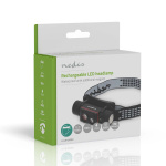 Nedis LED hovedlys | Batteri drevet / USB-Strøm | 3.7 V DC | batterier følger med | Oppladningsbar | Nominell lysfluks: 1000 lm | Lysrekkevidde: 180 m Nedis LED hovedlys | Batteri drevet / USB-Strøm | 3.7 V DC | batterier følger med | Oppladningsbar | Nominell lysfluks: 1000 lm | Lysrekkevidde: 180 m