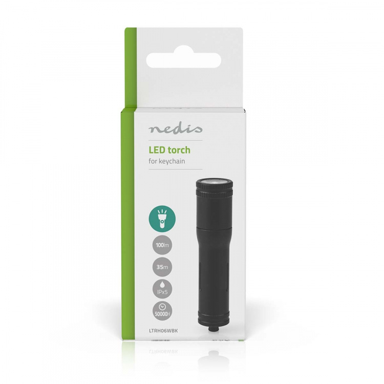 Nedis LED lommelykt | Batteri drevet | 1.5 V DC | 3 W | 1x AAA/LR03 | Nominell lysfluks: 100 lm | Lysrekkevidde: 35 m | Strålevinkel: 10 °