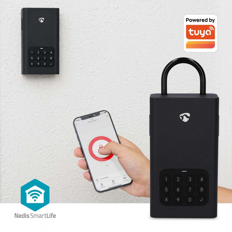 Nedis SmartLife nøkkelsafe | Bluetooth® | Utendørs | Digit | IPX5 | Sort