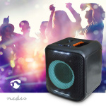 Nedis Bluetooth® Party Speaker | Maksimal batteritid: 5 timer | 150 W | Bære håndtak | Party lys | Linkable | Equalizer | Oransje / Sort Nedis Bluetooth® Party Speaker | Maksimal batteritid: 5 timer | 150 W | Bære håndtak | Party lys | Linkable | Equalizer | Oransje / Sort