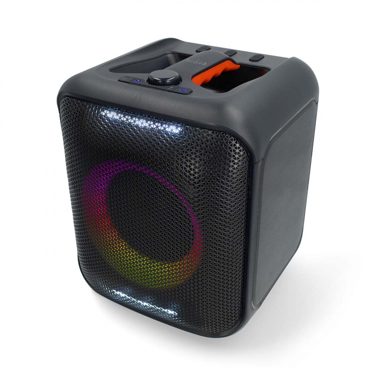 Nedis Bluetooth® Party Speaker | Maksimal batteritid: 5 timer | 150 W | Bære håndtak | Party lys | Linkable | Equalizer | Oransje / Sort Nedis Bluetooth® Party Speaker | Maksimal batteritid: 5 timer | 150 W | Bære håndtak | Party lys | Linkable | Equalizer | Oransje / Sort