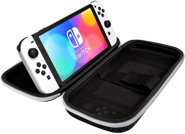PDP Gaming Slim Deluxe Travel Case Elite - Svart/hvitt - Beskyttelsesveske, Switch PDP Gaming Slim Deluxe Travel Case Elite - Svart/hvitt - Beskyttelsesveske, Switch