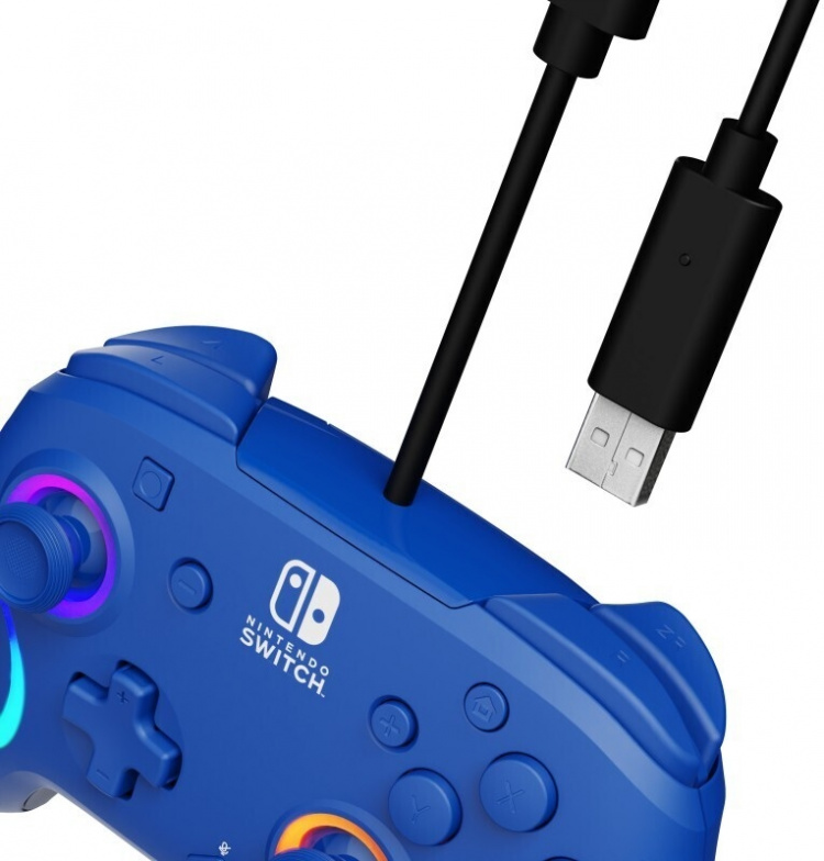 PDP Gaming Afterglow Wave Wired Controller - kablet spillkontroller, blå, Switch PDP Gaming Afterglow Wave Wired Controller - kablet spillkontroller, blå, Switch
