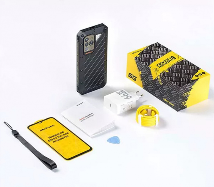 Ulefone Power Armor 18 5G-telefon, 256/12 GB, svart