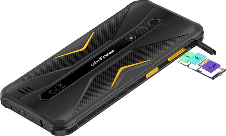 Ulefone Armor X12 Pro-telefon, 64/4 GB, svart/oransje