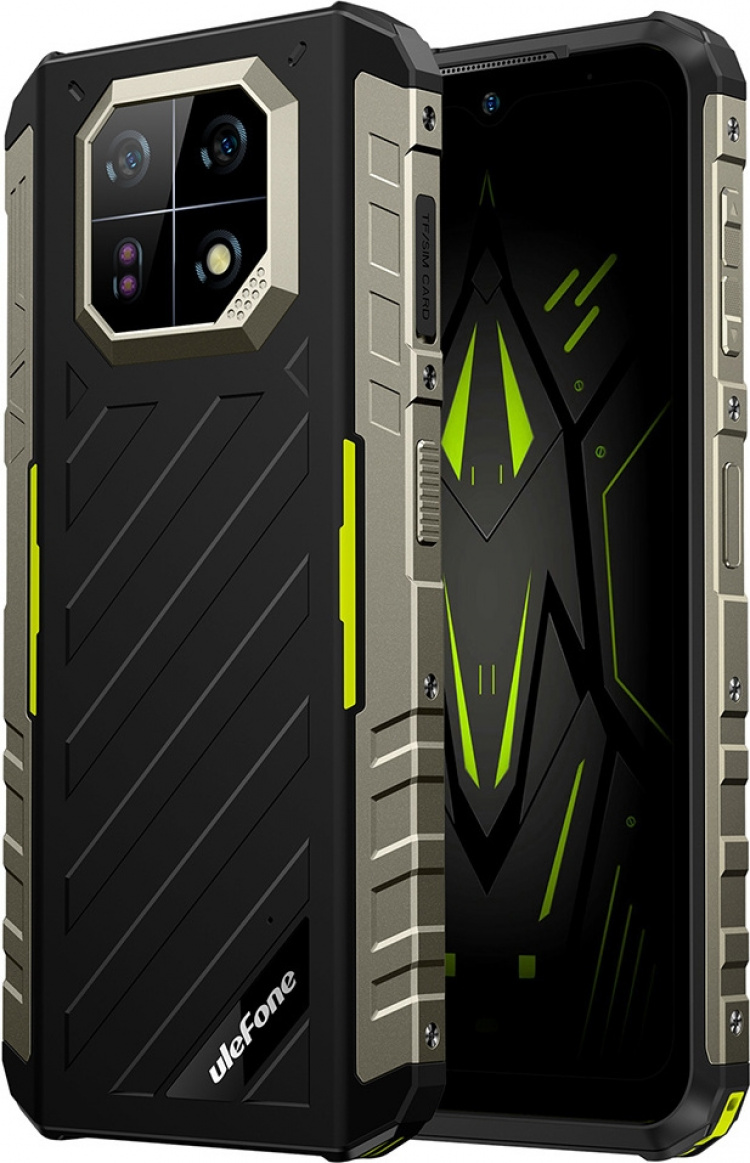 Ulefone Armor 22-telefon, 256/8 GB, svart/grønn