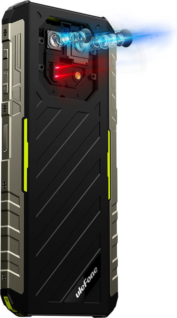 Ulefone Armor 22-telefon, 256/8 GB, svart/grønn