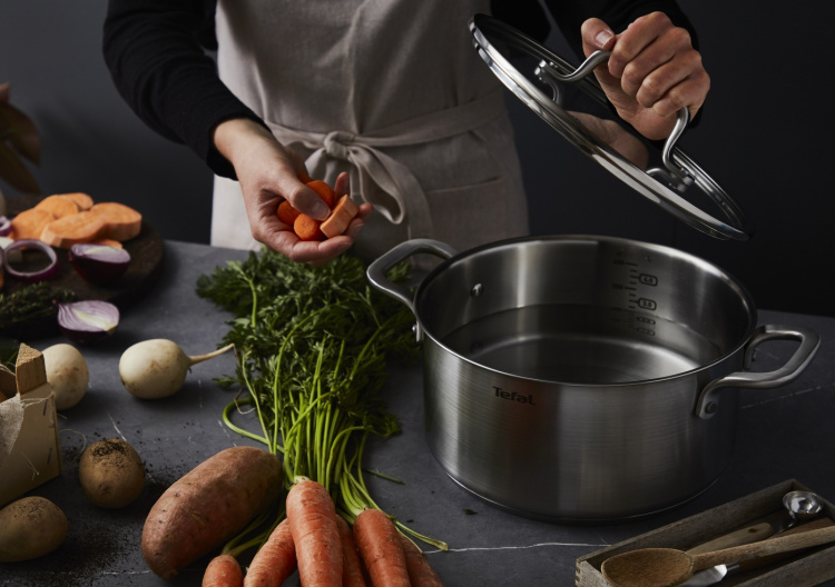 Tefal Virtuoso gryte, 20 cm / 3 L, rustfritt stål