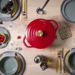 Tefal Air støpejernspanne, 4,7 L, rød