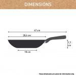 Tefal wokpanne, 28 cm, keramisk belegg, grå