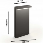 Philips Bustan Pedistal Ultra Efficient LED 3,8W 800lm Antrasitt