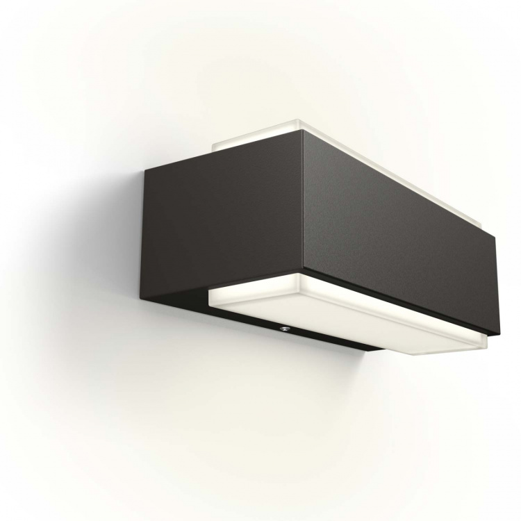Philips Stratosphere Vegglampe Ultra Efficient LED 3,8W 800lm Antracitt Philips Stratosphere Vegglampe Ultra Efficient LED 3,8W 800lm Antracitt
