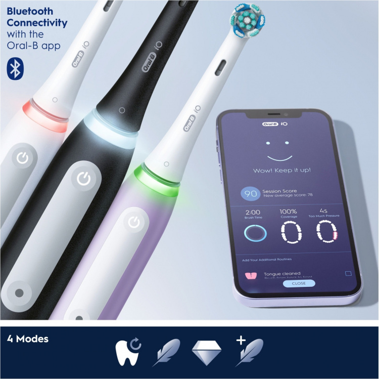 Oral B iO Series 4s - elektrisk tannbørste, lavendel Oral B iO Series 4s - elektrisk tannbørste, lavendel