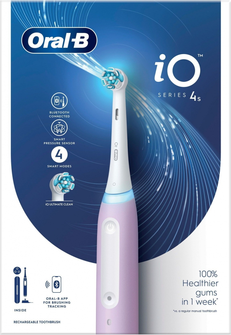 Oral B iO Series 4s - elektrisk tannbørste, lavendel Oral B iO Series 4s - elektrisk tannbørste, lavendel