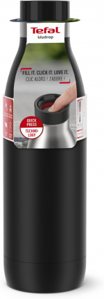 Tefal Bludrop Basic drikkeflaske, 0,7 L, svart