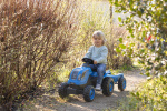 Smoby SAS Smoby Farmer XL - blå traktor og tilhenger