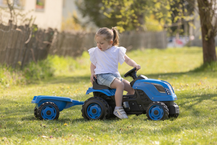 Smoby SAS Smoby Farmer XL - blå traktor og tilhenger