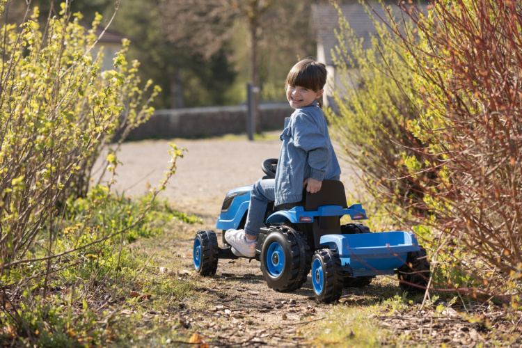 Smoby SAS Smoby Farmer XL - blå traktor og tilhenger