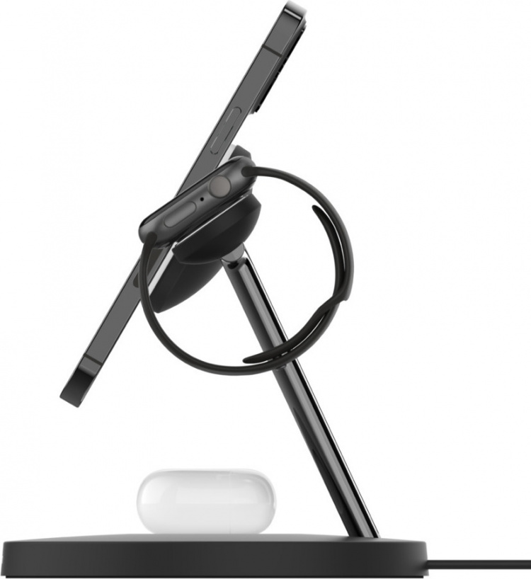 Belkin BoostCharge Pro 3-i-1 trådløs ladestasjon med MagSafe, svart