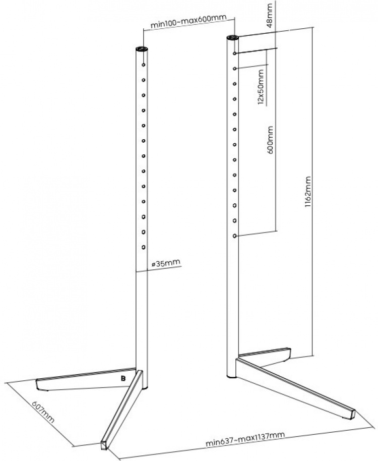ONE FOR ALL WM7610 Gulvstativ for 32-65