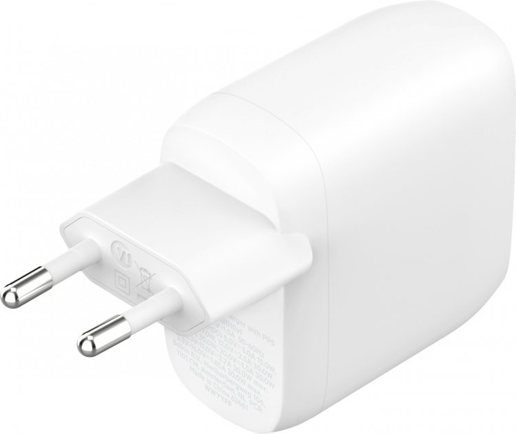 Belkin BoostCharge Pro 2-porters USB-C PPS PD 60 W vegglader Belkin BoostCharge Pro 2-porters USB-C PPS PD 60 W vegglader