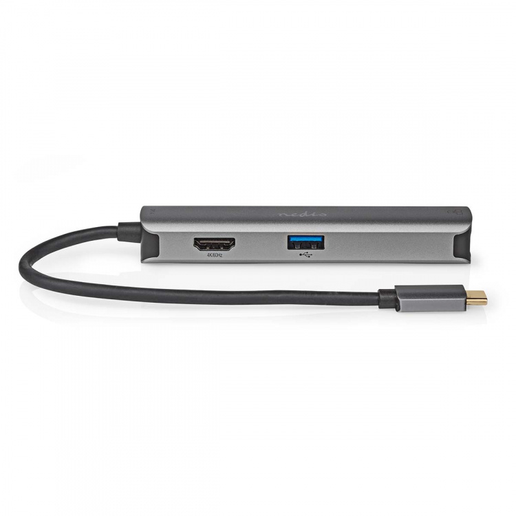 Nedis USB Multi-Port Adapter | 5-i-1 | USB 3.2 Gen 1 | USB-C™ Hann | HDMI™ Output / RJ45 Hun / 3x USB-A Hunn | 5 Gbps | 0.20 m | Rund | Gull belagt | PVC | Antrasitt | Boks Nedis USB Multi-Port Adapter | 5-i-1 | USB 3.2 Gen 1 | USB-C™ Hann | HDMI™ Output / RJ45 Hun / 3x USB-A Hunn | 5 Gbps | 0.20 m | Rund | Gull belagt | PVC | Antrasitt | Boks
