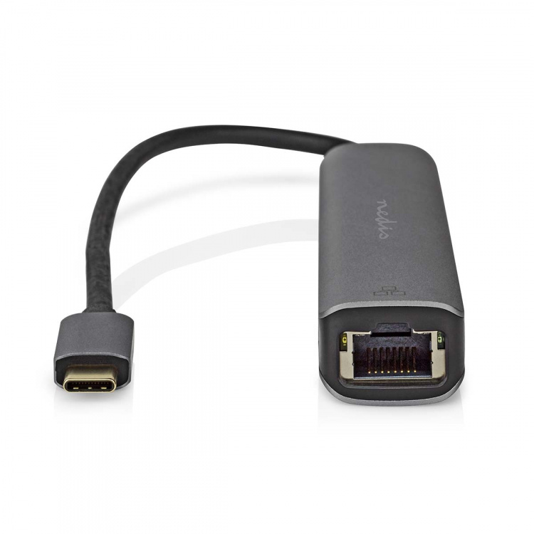 Nedis USB Multi-Port Adapter | 5-i-1 | USB 3.2 Gen 1 | USB-C™ Hann | HDMI™ Output / RJ45 Hun / 3x USB-A Hunn | 5 Gbps | 0.20 m | Rund | Gull belagt | PVC | Antrasitt | Boks Nedis USB Multi-Port Adapter | 5-i-1 | USB 3.2 Gen 1 | USB-C™ Hann | HDMI™ Output / RJ45 Hun / 3x USB-A Hunn | 5 Gbps | 0.20 m | Rund | Gull belagt | PVC | Antrasitt | Boks