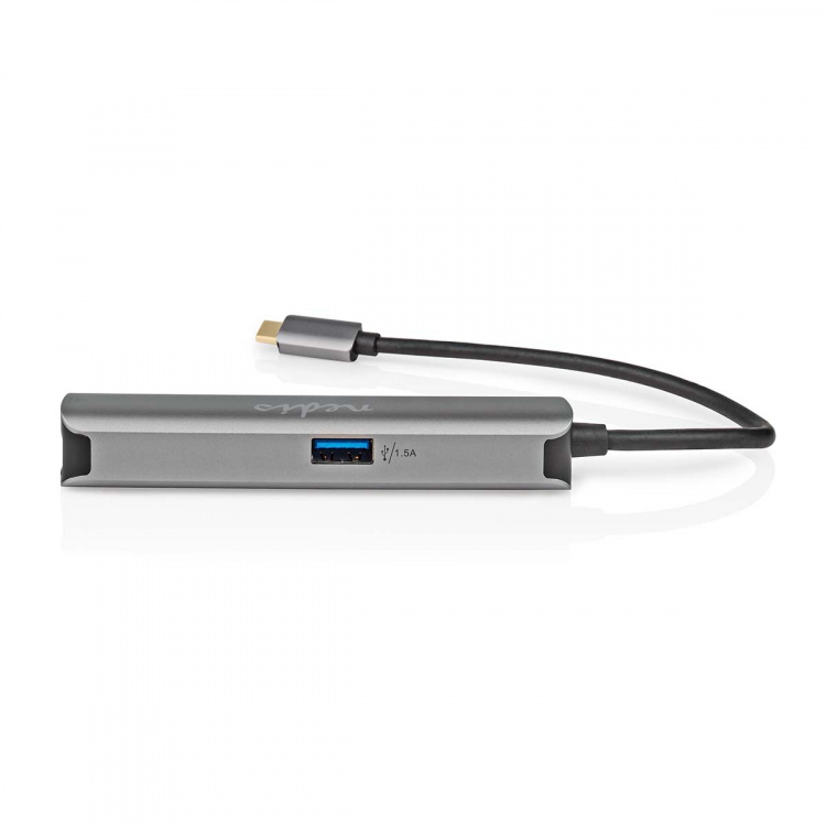 Nedis USB Multi-Port Adapter | 4-i-1 | USB 3.2 Gen 1 | USB-C™ Hann | HDMI™ Output / RJ45 Hun / USB-A Hun / USB-C™ Hunn | 5 Gbps | 0.20 m | Rund | Gull belagt | PVC | Antrasitt | Boks Nedis USB Multi-Port Adapter | 4-i-1 | USB 3.2 Gen 1 | USB-C™ Hann | HDMI™ Output / RJ45 Hun / USB-A Hun / USB-C™ Hunn | 5 Gbps | 0.20 m | Rund | Gull belagt | PVC | Antrasitt | Boks